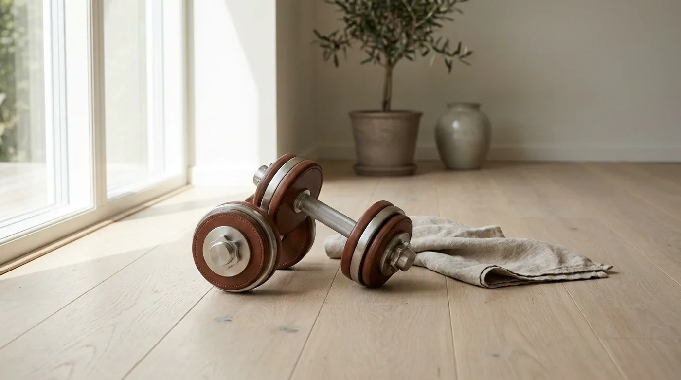 Dumbbells na mehkem bez podlagi, evropski uredniski stil